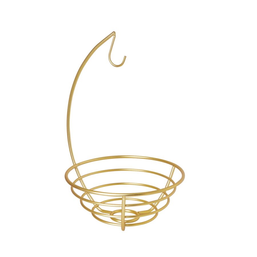Stable Compact Tiered Metal Countertop Fruit Stand