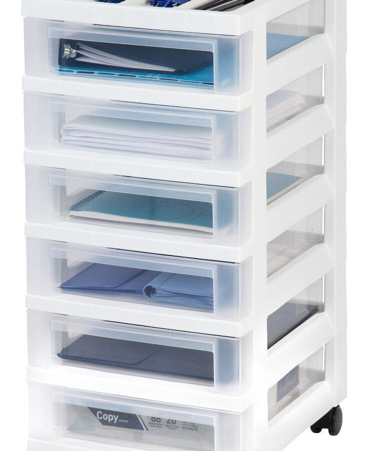 Mobile 6 Drawer Storage Organizer Cart