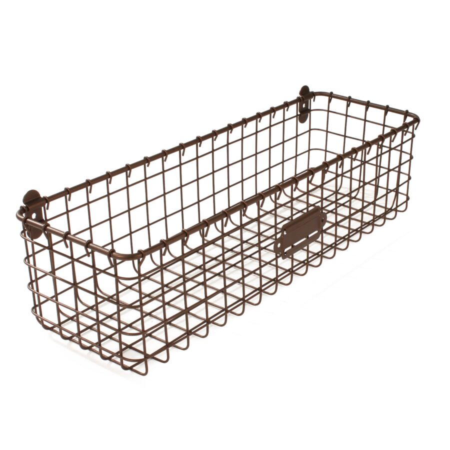 Wall Mounted Wire Storage Basket Organizer