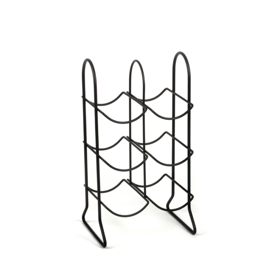 Compact Countertop Metal Wine Bottle Rack