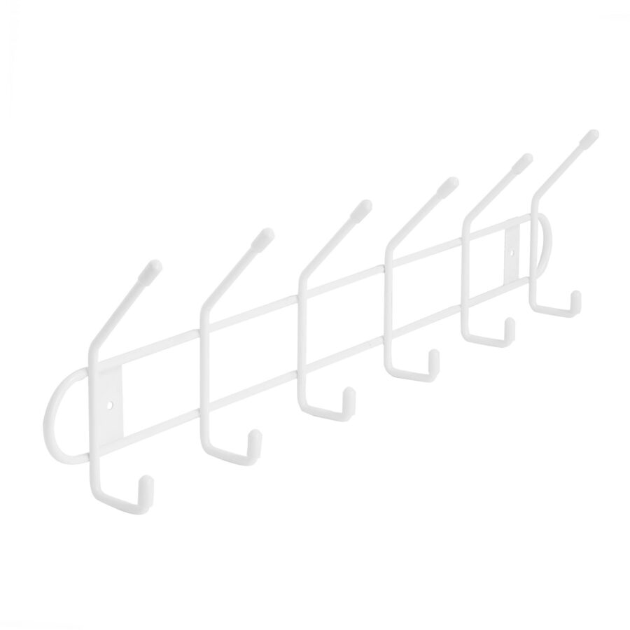 Six Hook Wall Mounted Storage Rack