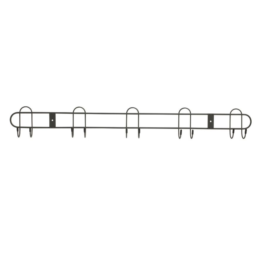Compact Five Hook Wall Mounted Storage Rack