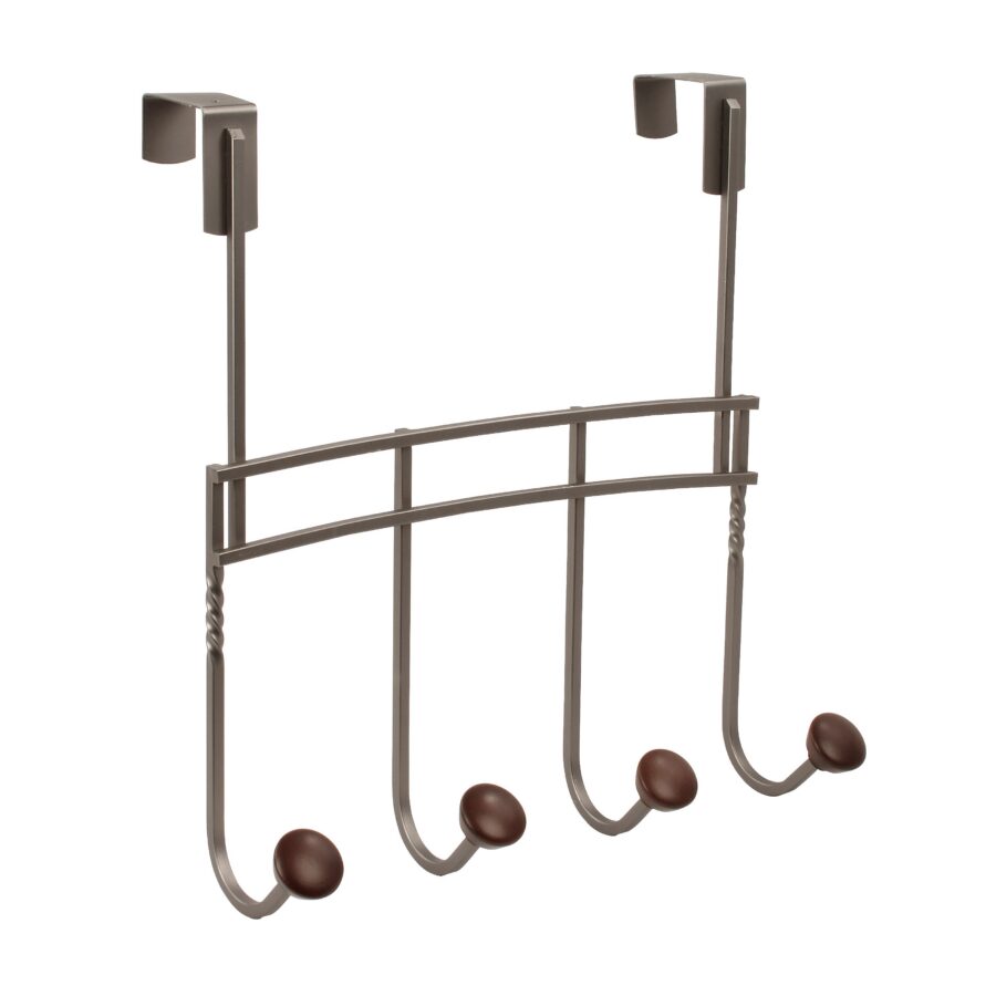 Simple Four Hook Over Door Hanging Rack