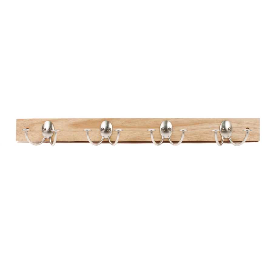 Four Hook Wall Mounted Storage Rack