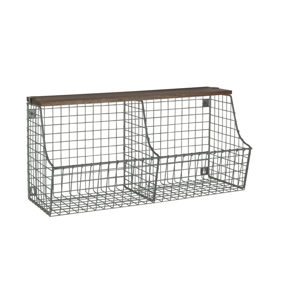 Two Tier Wall Mounted Storage Basket