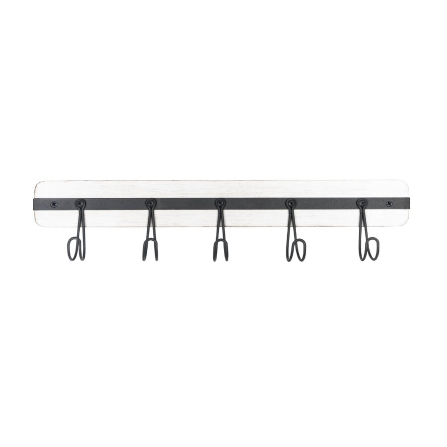 Simple Five Hook Wall Mounted Storage Rack