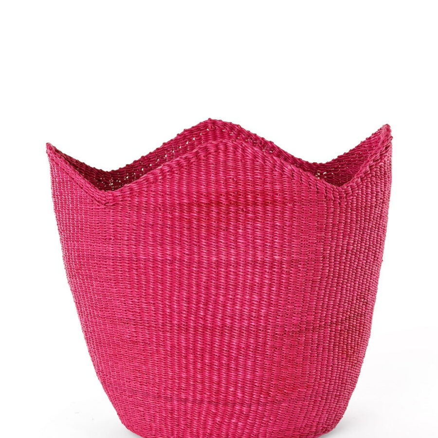 Magenta Elephant Grass Tulip Basket