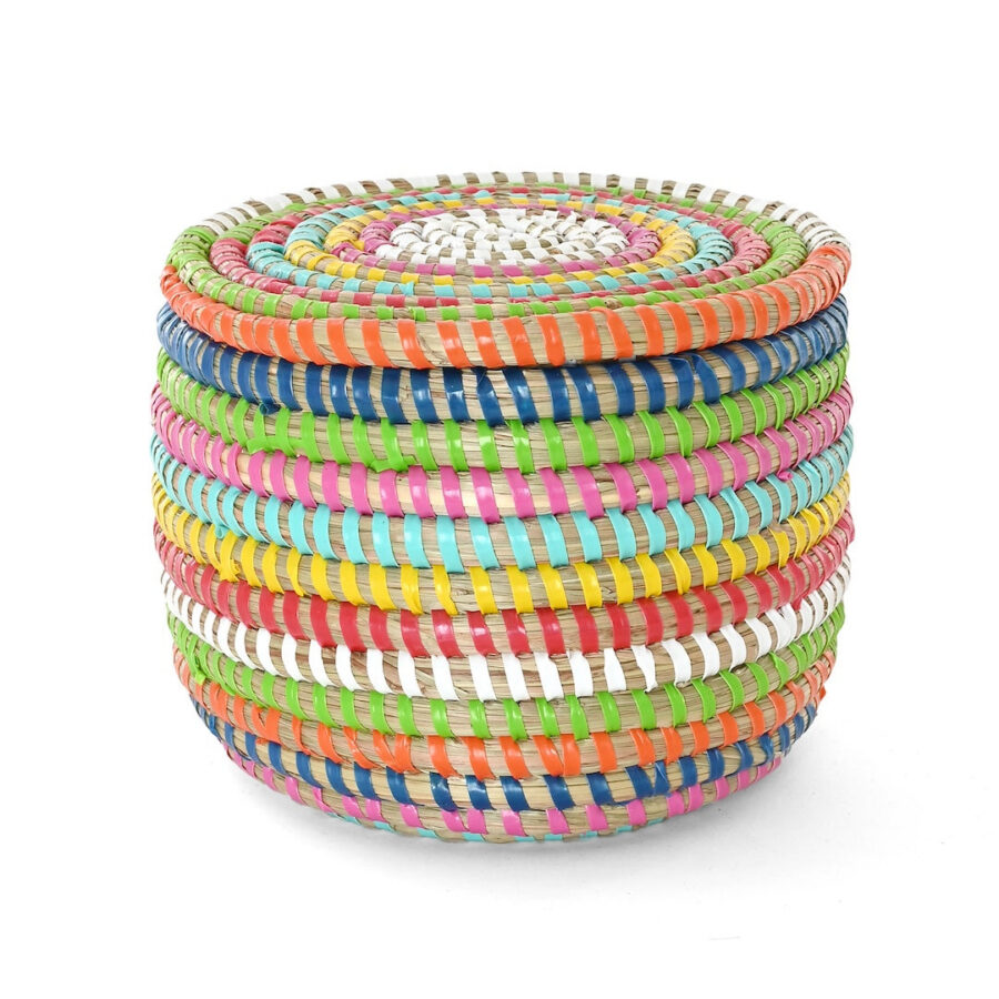 Rainbow Mini Flat Top Trinket Basket