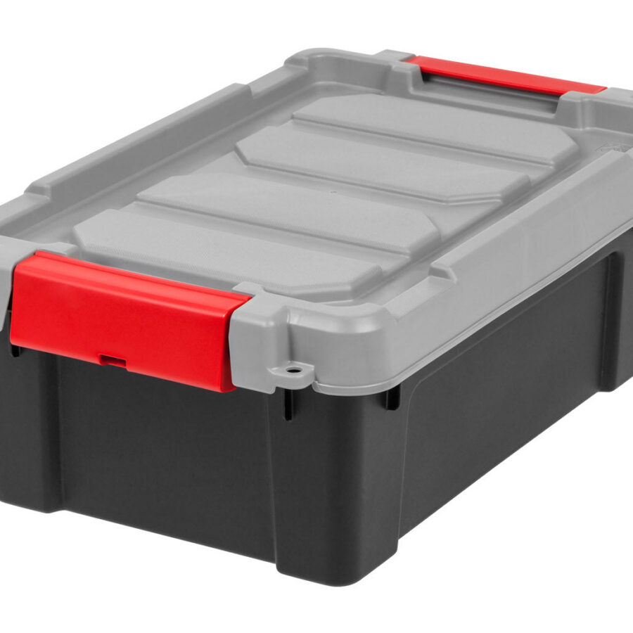 Heavy Duty Stackable Lidded Plastic Storage Container 3 Gallon