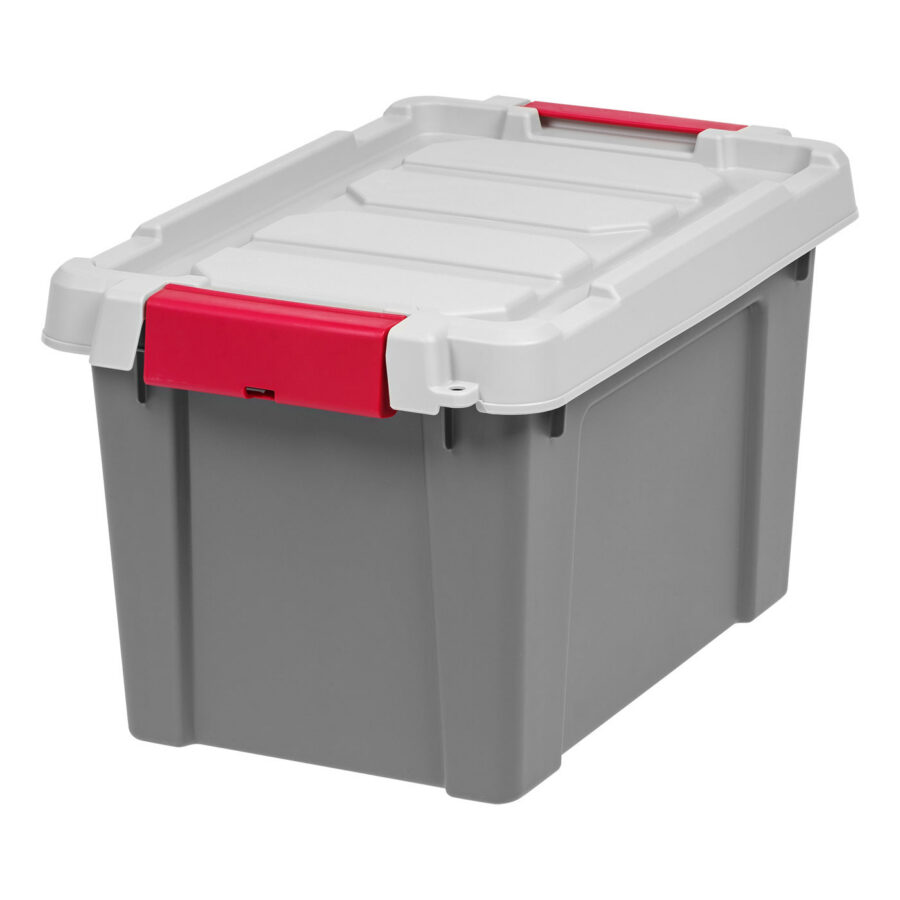 Heavy Duty Stackable Lidded Plastic Storage Container 5 Gallon