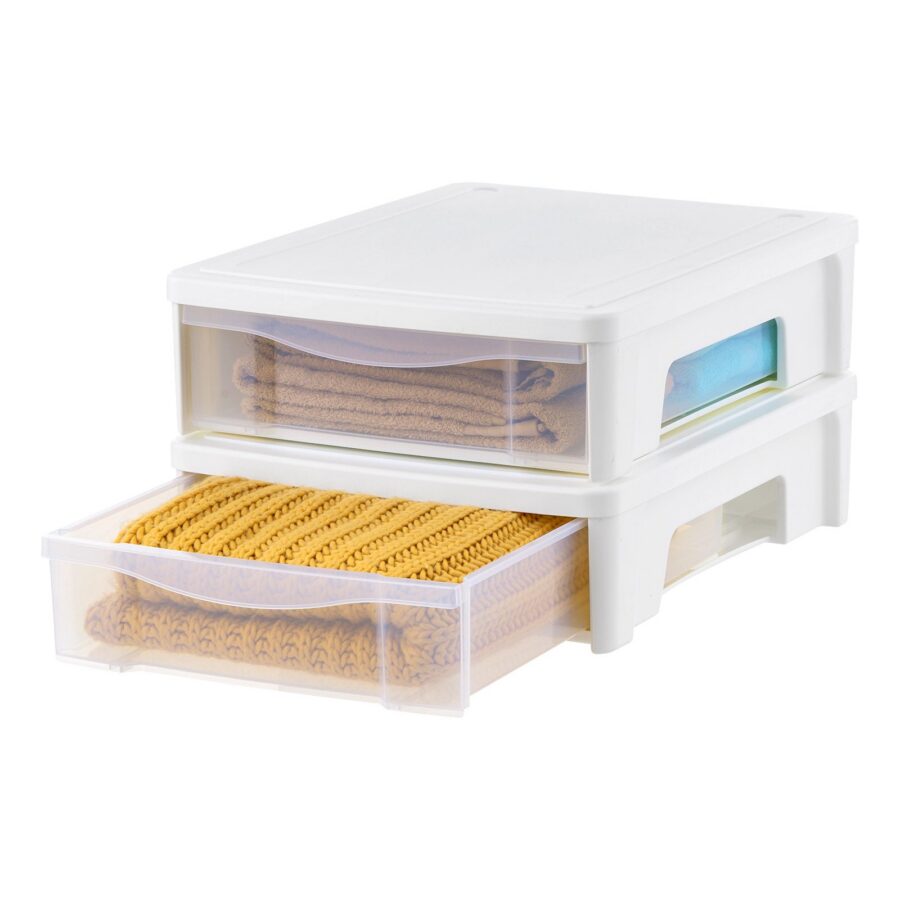 Stackable Underbed Sliding Storage Box 22 Quart 2 Pack